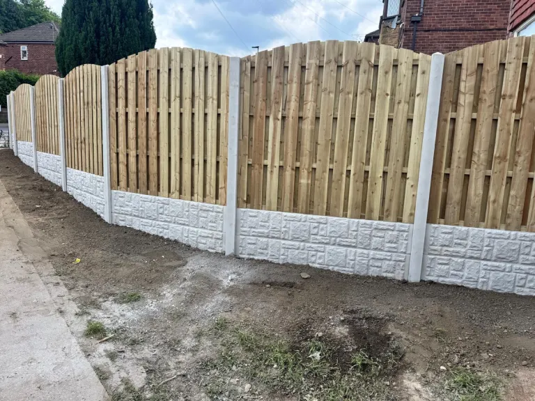 Arched Panel Fence with Concrete Posts & Gravel Boards by Sheffield Fencing (photo 2)