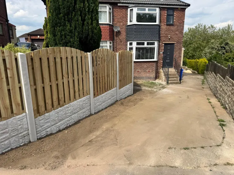 Arched Panel Fence with Concrete Posts & Gravel Boards by Sheffield Fencing (photo 3)