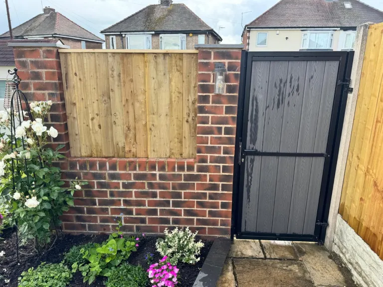 Fence Panels Fitted Between Brick Pillars by Sheffield Fencing (photo 2)