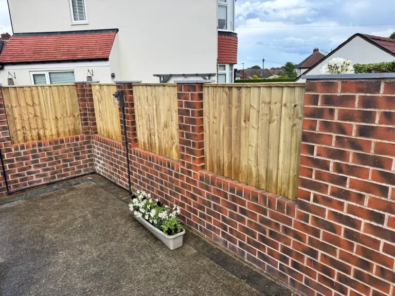 Fence Panels Fitted Between Brick Pillars by Sheffield Fencing (photo 3)