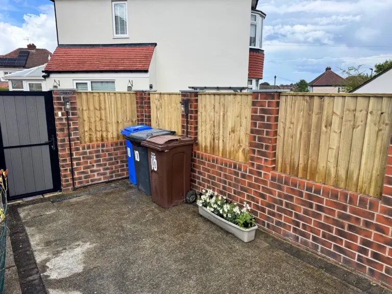 Fence Panels Fitted Between Brick Pillars by Sheffield Fencing (photo 4)